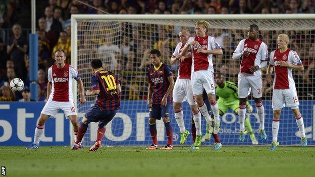 Lionel Messi scores