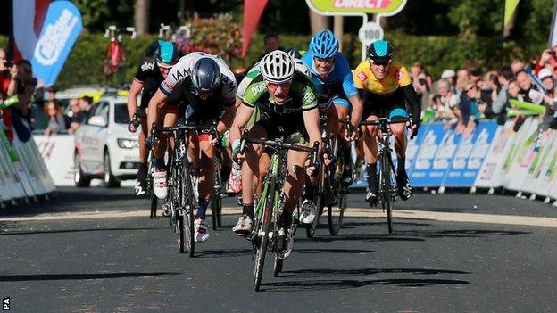 Sam Bennett wins stage five of the Tour of Britain