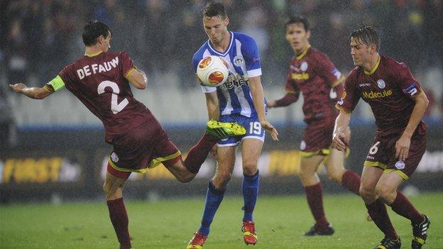 Nick Powell in action for Wigan