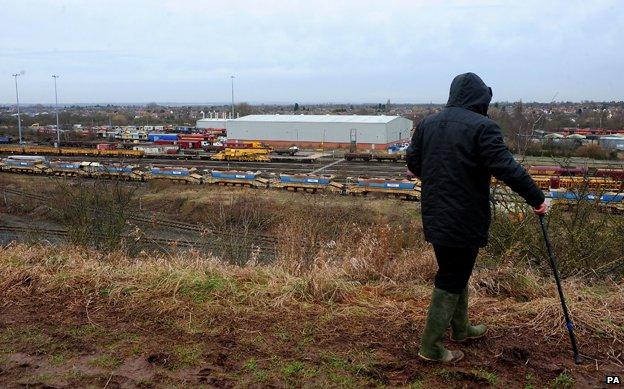 Man looking at site in Toton, where interchange will be sited