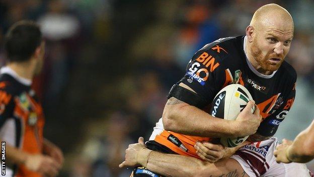 Wests Tigers forward Keith Galloway