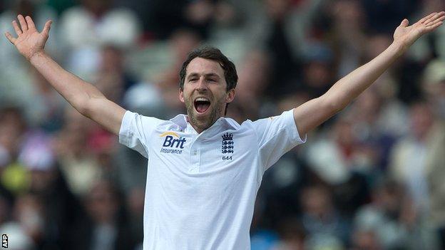 Graham Onions on his last England appearance in June 2012