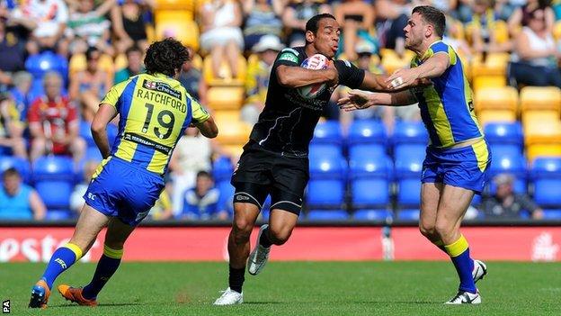 Warrington take on Huddersfield earlier in the season