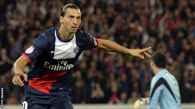 Paris St-Germain's Zlatan Ibrahimovic