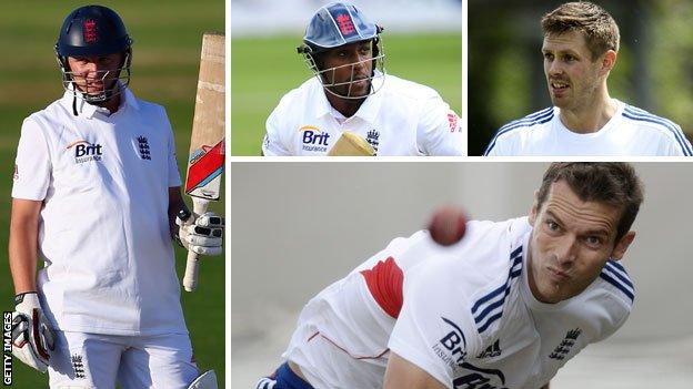 Gary Ballance, Michael Carberry, Boyd Rankin and Chris Tremlett