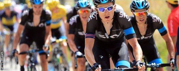 Geraint Thomas in action in the 2013 Tour de France