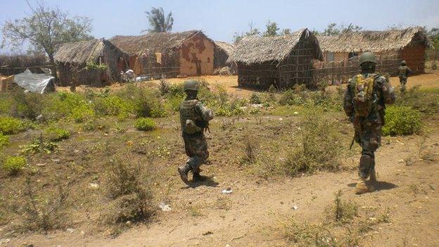 The village of Gobweyn is one of the key strongholds of al-Shabab in southern Somalia. Pictures by Dominic Hurst, BBC News.