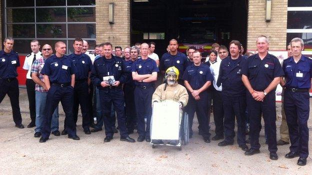 Picket at Ipswich's Princes Street fire station