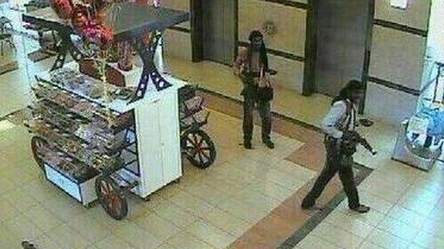 Attackers inside the Westgate mall