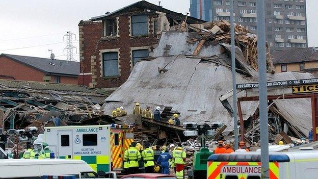 ICL Plastics factory blast in Maryhill