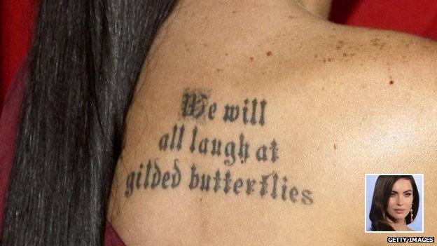 Megan Fox's text tattoo