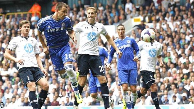 John Terry equalises for Chelsea at Tottenham