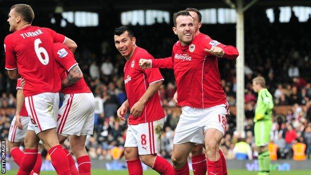 Cardiff's Jordon Mutch celebrates