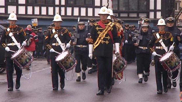 Britannia Royal Naval College freedom parade, September 2013