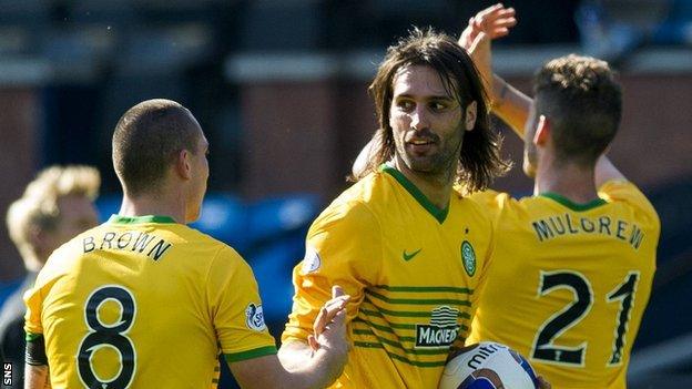 Scott Brown, Georgios Samaras and Charlie Mulgrew