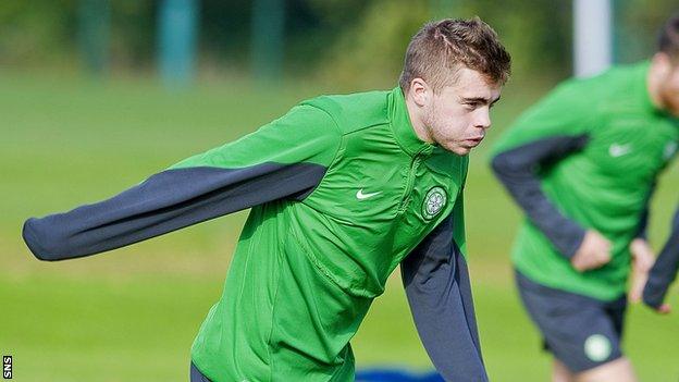 James Forrest trains with Celtic