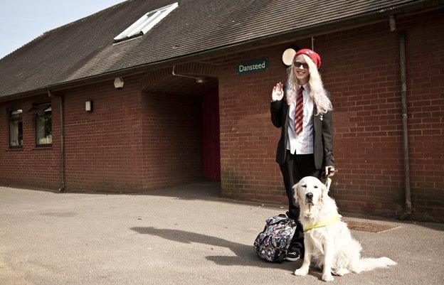 Hannah and her guide dog