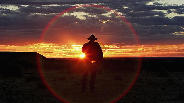 Sunset in the Australian outback