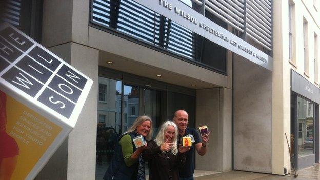 Staff outside Cheltenham Museum and Art Gallery