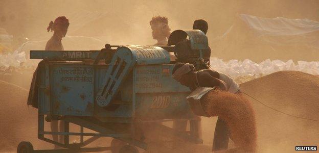 Grain market, India (Image: Reuters)