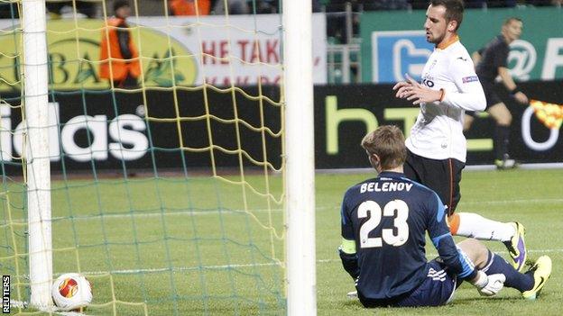 Valencia score against Kuban Krasnador