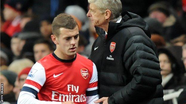 Jack Wilshere and Arsene Wenger