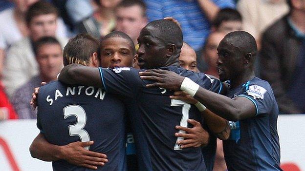 Loic remy celebrates his first Newcastle goal