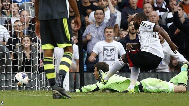 Fulham striker Darren Bent