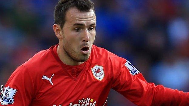 Cardiff City's Jordan Mutch in action against Newcastle United