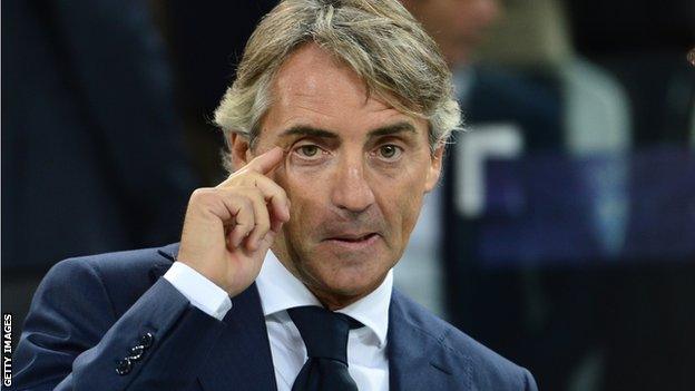 Galatasaray manager Roberto Mancini