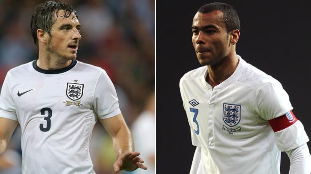 Leighton Baines & Ashley Cole playing for England