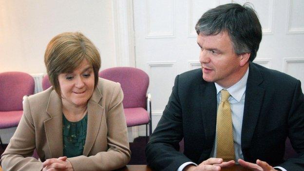 Nicola Sturgeon and Michael Moore