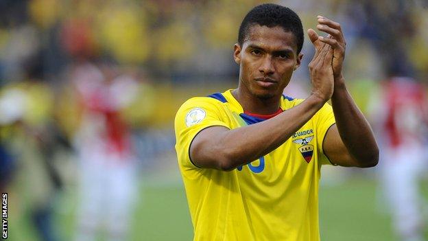 Antonio Valencia playing for Ecuador