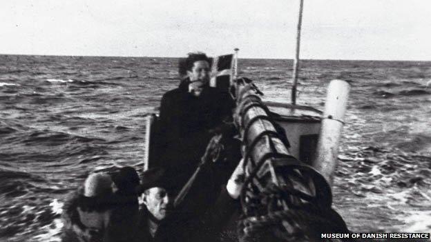 Danish Jews in a fishing boat on their way to Ystad in Sweden, October 1943