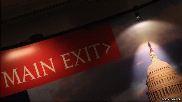 Capitol Hill exit sign