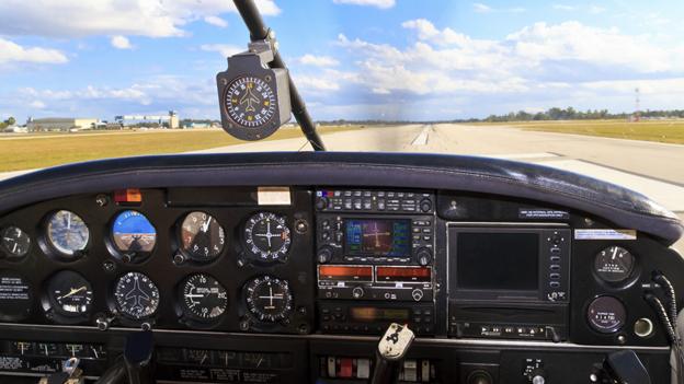 Light aircraft cockpit