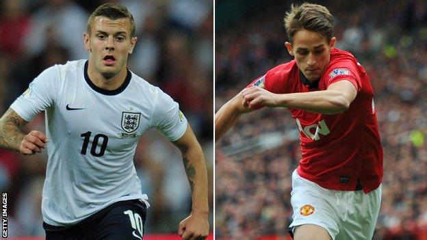 Jack Wilshere (left) and Adnan Januzaj