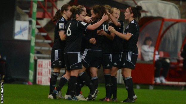 Glasgow City players celebrating