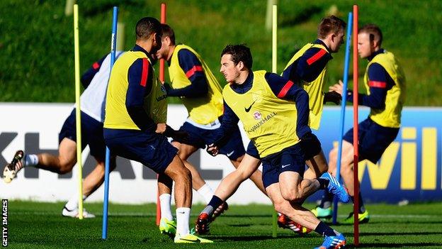 England players training at St George's Park