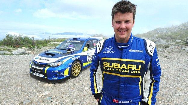 David Higgins, Rally America champion, with his works Subaru WRX STI