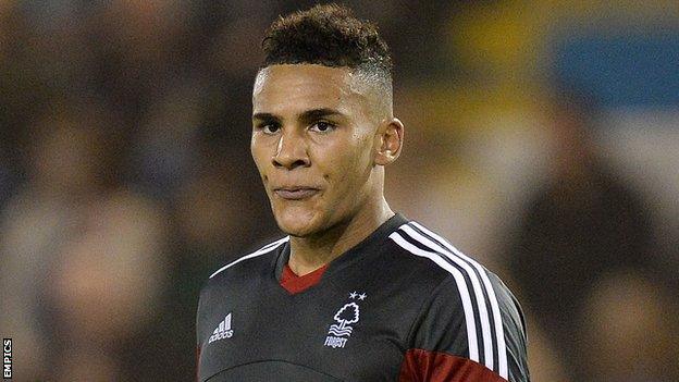 Jamaal Lascelles in action for Nottingham Forest