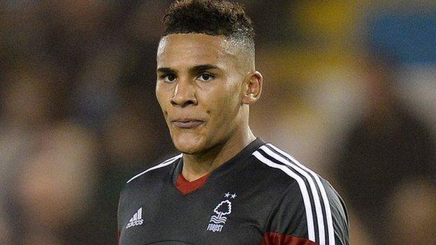 Jamaal Lascelles in action for Nottingham Forest