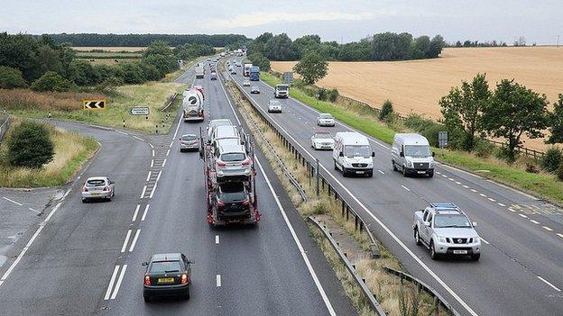 Traffic on the A14