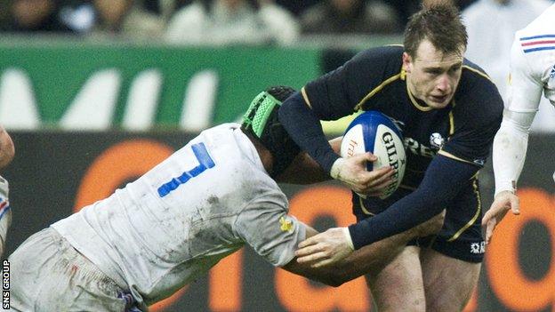 Stuart Hogg in action for Scotland