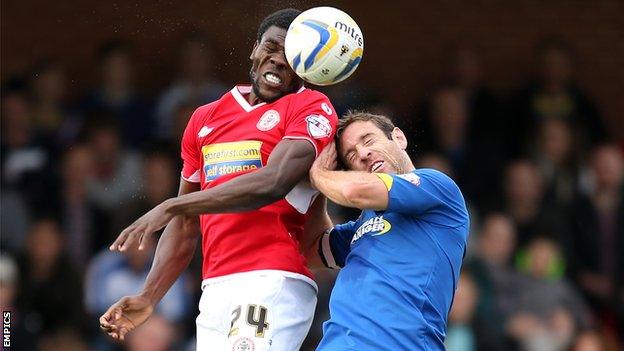 Goalscorers Kayode Odejayi and Alan Bennett