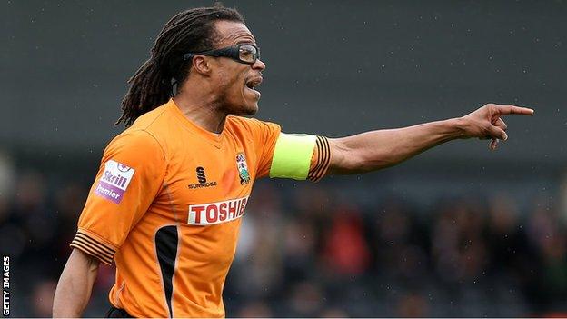 Barnet player-manager Edgar Davids was one of three players sent off