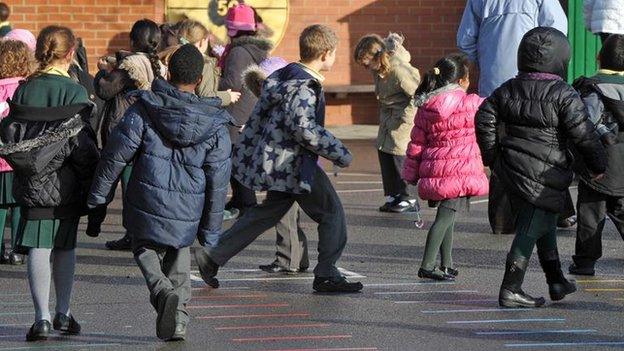 Kids playing in a playground