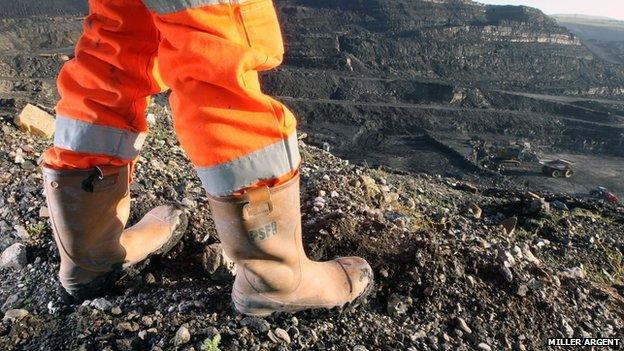 An opencast mine worker