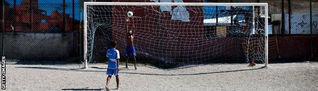 Football in a Rio favela