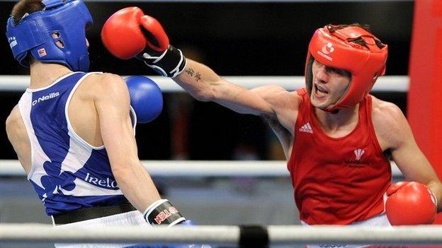 Wales' Andrew Selby in action at the European Championships